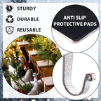 Tandefio 6 Pcs Christmas Stocking Holders for Mantle, Vintage White - Image 3