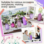 Yaomiao 30 Pcs Glass Bud Vases Centerpieces, Purple Series - Image 3