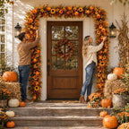 Suncalla 6ft Fall Garland for Mantle, Autumn Artificial Tulip Daisy Garland - Image 4