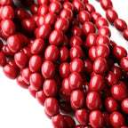 Fairysandy 39.3 ft Christmas Wood Bead Garland Cranberry Red Wooden Beads - Image 2