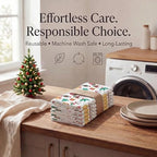 Urban Villa Cloth Napkins Cotton 20x20 (Set of 12) Xmas Print - Image 7