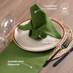 Mint Green Cloth Dinner Napkins 17 x 17 Inch, Soft, Absorbent, Reusable, Washable, Durable, Set of 12 - Ideal for Spring, Summer, Easter, Baby Showers, Weddings, Everyday Use - Image 4