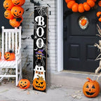 Halloween Porch Sign, Boo Sign for Front Porch, Spooky Pumpkin Wooden Sign Yard, Vertical Wood Sign Standing for Patio Front Door Porch, Long Porch Sign for Holiday Home Party Yard Indoor Outdoor Decor, 47x8 inch - Image 5