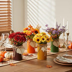 16 Pack Thanksgiving Centerpieces, Galvanized Metal Fall Vases - Image 5