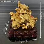 Betterdecor Gold Color Feng Shui 12 Chinese Zodiac Animal Statue Figurine Home Office Decoration and Gift for New Year Holidays and Birthday (Zodiac Rat) - Image 4