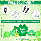 9.3FT St Patricks Day Inflatables Outdoor Decorations Shamrocks Clover Blow Up Inflatable Yard Decorations with LED Lights Spring St. Patrick's Green Outside Holiday Party Garden Lawn Decor - Image 5