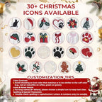 Personalized Christmas Stockings with Name & Monogram,Custom Embroidered Xmas Stocking with Chenille Cuff,Santa,Snowman & Reindeer Stocking for Family & Fireplace Holiday Decor(4 Pack) - Image 5