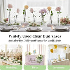 Glasseam Small Glass Flower Vase: 12Pcs Cylinder Bud Vases for Centerpieces - Image 6