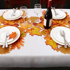 Simhomsen Embroidered Leaves Table Runner for Thanksgiving, Fall or Autumn (14 × 108 inches) - Image 6