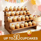 2PCS Cupcake Display Stand - 30s Quick Assembly, Easy Carry&Store - Image 2
