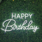 Happy Birthday LED Neon Signs Transparent Acrylic Lights Decor for Wedding Birthday Party Wall Home Bedroom Room Art Decoration with USB Light Modulator 5V - Image 5