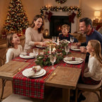 6 Pcs 72 x 13'' Christmas Table Runner, Red - Image 4