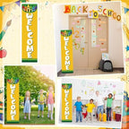 Capoda Welcome Back to School Porch Sign Crayon Classroom Decorations 45 x 12 Inch Crayon Wooden Sign First Day of School Wood Door Plaque for Kindergarten Preschool Elementary Wall Entryway Yard - Image 6