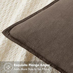 MIULEE Decorative Linen Pillow Covers 20x20 Inch Coffee - Image 2