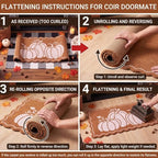 Moucuny 2 Coir Outdoor Mat,Non Slip, 24'' X 35'',16'' X 28'', White Pumpkin - Image 4