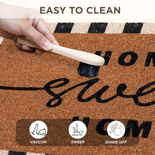 Folkulture Home Sweet Home Door Mat, Scalloped Doormat Outdoor - 16" x 28" - Image 6
