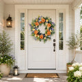 26" Large Summer Front Door Wreath, Artificial Silk Peony Orchid Rose Lavender Floral Wreath with Coin Leaf Greenery, Rustic Farmhouse Door Decor for Porch,Entryway,Mantel,Indoor Outdoor Home by ChillFun