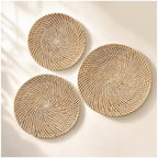 Laquedecraft Baskets Wall Decor Set of 3, Natural Handwoven Wicker - Image 5