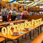 Aurelema 11 Pcs Oktoberfest Decorations LED Letter Lights Signs - Image 2