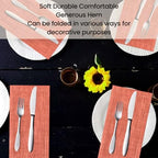Cotton Clinic 12 Pack Farmhouse Style Slub Textured 18x18 Cloth Dinner Napkins, 100% Cotton for Everyday Use and Events - Soft and Durable Cocktail Napkins, Wedding Dinner Napkins - Coral Peach - Image 5