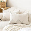 LILEPOY Boho Throw Pillow Covers 12x20 Farmhouse Lumbar Couch Pillow case by LILEPOY