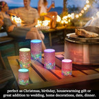 ALAZA Christmas Tree Decoration and Snowflakes Red Flickering Flameless Candles Battery Operated with Remote Timer,Tea Light Candles LED Pillar Votive Candles Set of 2 for Outdoor Indoor Decorations - Image 7