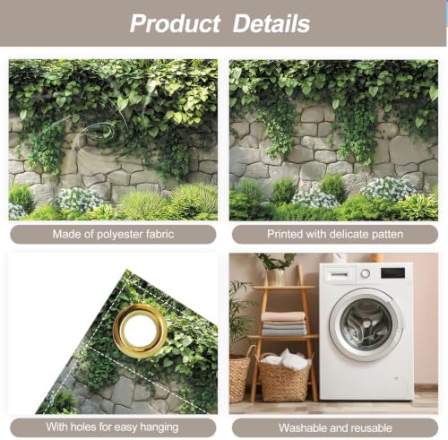 6X13FT Summer Tropical Leaves Garage Door Cover Decorations Tropical Leaves Fence Garage Door Banner for Outdoor Indoor Summer Party Photography Backdrop - Image 3