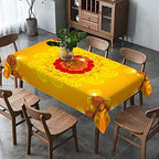 Hafangry Diwali Tablecloth Indian Diwali Decorations for Home Festival of Lights Deepavali Party Supply Kitchen Dining Room Decor (60" x 84") (Pack of 2) - Image 4