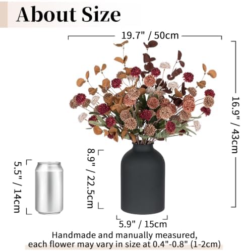 BLOSMON Fall Brown Flowers for Centerpieces, Dining Room Table Decoration - Image 5