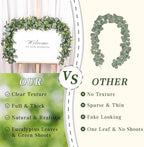 8 Pack Artificial Eucalyptus Garland Fake Greenery Garland Plant Vines Hanging Eucalyptus Leaves for Wedding Backdrop Arch Wall Decor Outdoor Table Centerpieces - Image 4