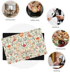 William Morris Placemats Set of 6, Strawberry Thieves Heat Resistant Non-Slip Washable Placemats for Kitchen Dining Party Indoor Outdoor, 12x18 Inches - Image 6