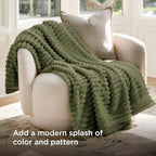 Bedsure Soft Twin Blanket for Bed Decor Gifts Moss 60"x80" - Image 3