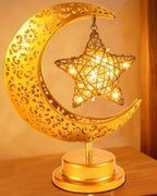 OLEEK Ramadan Decorations Moon and Stars - Ramadan Lights for Table - Ramadan Decorations for Home 2026 - Ramadan Gifts for Kids Lanterns - Ramadan Decor Moon and Star Lamp - Crescent Moon lamp by OLEEK