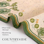 FINGERCRAFT Cloth Napkins Set of 12 Cotton Linen, 20x20 Inch, Country Side - Image 5