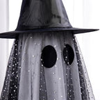 SiliFine 2 Pack Halloween Light up Ghost Decorations with Witch Hats, Black - Image 5