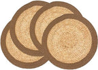 Chardin Home Verona Round Woven Jute Cotton Placemat, Set of 4, 14 Inch by ChardinHome