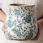 Tuscan Ceramic Planters & Kitchen Utensil Holder, 6.68" Vintage Plant Pots - Image 7