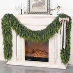 2PCS 9FT Lifelike Touch Artificial Cedar Garland for Mantle Christmas Decor - Image 6