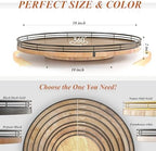 AMH 18-Inch Extra Large Farmhouse Oak Lazy Susan Organizer - Image 6