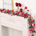 Suncalla 6 ft Valentine Day Garland with Rose Tulips Flowers Heart Berries by Unknown