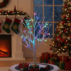2ft Pre-lit Birch Tree with 72 LED Lights & Remote - RGB Color Changing Fairy Spirit Twinkling Tree for Christmas Decorations Indoor, Holiday, Bedroom, Wedding Decor | USB/Battery Powered - Image 2