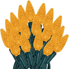 Novelty Lights 24FT 70 LED C6 Orange Halloween Lights, Green Wire by NoveltyLights-LightExperts