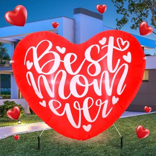 VIHOSE Inflatables Arch Outdoor Decorations Inflatable Arch Build in LED Lights for Party Supplies Decor(3.9 Inch,Cute Heart) by VIHOSE