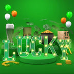 VIHOSE 5 Pcs St. Patrick's Day LED Letter Lights Sign Plastic Lucky Letters Light up Table Top Sign Irish Lucky Light up Room Decor Gifts for Home Decoration Bar Party Bedroom - Image 4