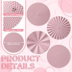 Hicarer 4 Pcs 12 Inch Pink Metal Wall Art Decor Modern Sunburst Decor - Image 3