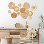 Glenmal 13 Pcs Boho Wall Basket Decor Set Woven Rattan Seagrass,Classic - Image 5