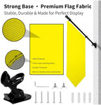 Farm Stand Blank Flag with Pole Kit, 12x42 Inch Double-Layer Heavy-Duty 300D Polyester Banner, DIY Custom Sublimation Vinyl Flag for Garden, Yard, Events, or Outdoor Commercial Display (Yellow) - Image 2