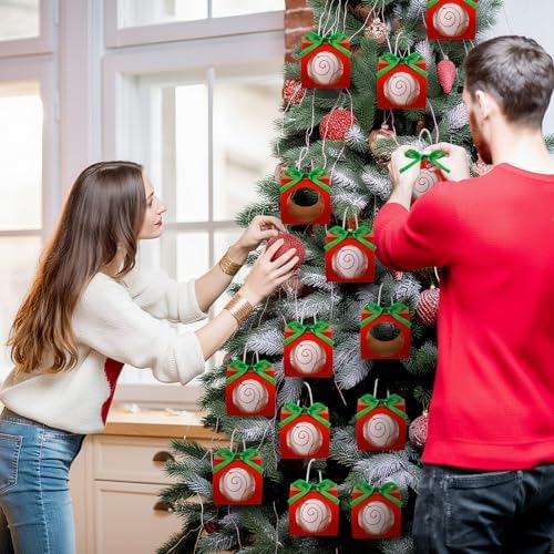 Roowest 100 Pcs Christmas Ornaments Balls Gift Boxes, 4''x 4"x 4" - Image 2