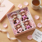 Simgoing 4 Pack Gifts for Mom Highland Cow Figurines Pink Highland Cow Statue Home Decor Love Mom Cattle Statues for Mother's Birthday Home Tabletop Centerpieces Garden Decor Calf Lovers Gifts - Image 6