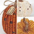 Briful 3PCS Fall Decorative Corn Pumpkin Set – Resin Harvest Pumpkins Fake Corn Pumpkins for Thanksgiving Table Centerpiece Autumn Tiered Tray Indoor Outdoor Fall Decoration - Image 3